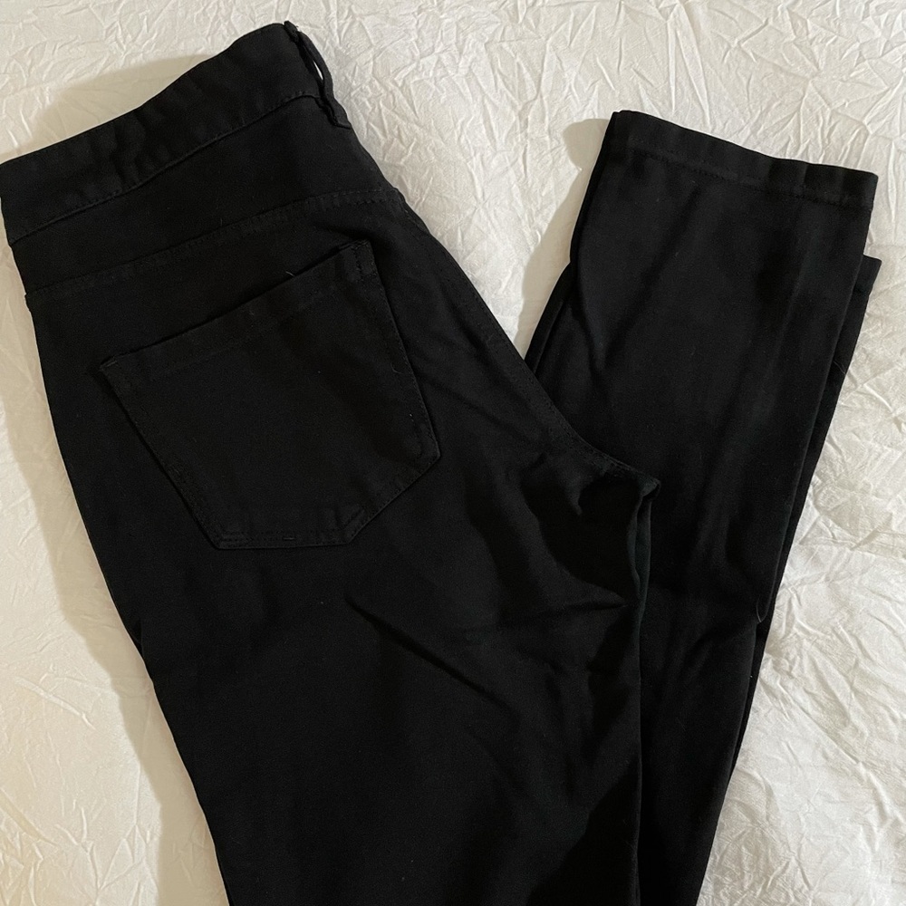 Stretchy black skinny leg pants